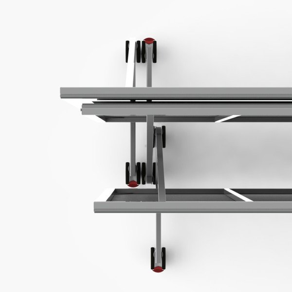 Verrijdbare spiegel wit - 2 Mtr - Afbeelding 3