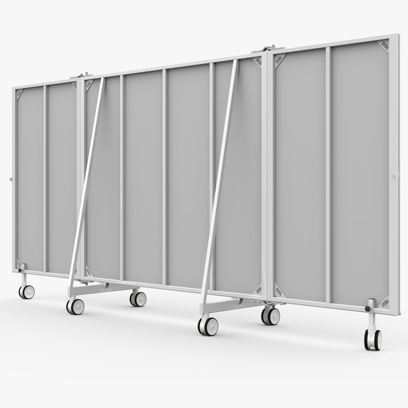 Verrijdbare spiegel wit - 4 Mtr